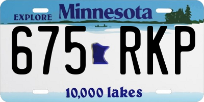 MN license plate 675RKP