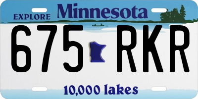 MN license plate 675RKR