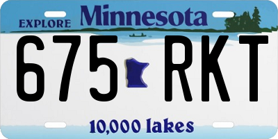 MN license plate 675RKT