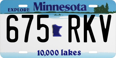 MN license plate 675RKV