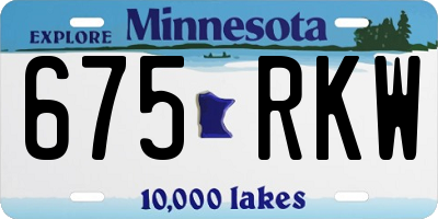 MN license plate 675RKW