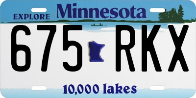 MN license plate 675RKX