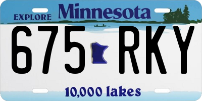 MN license plate 675RKY