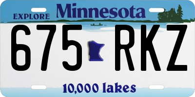 MN license plate 675RKZ