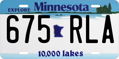 MN license plate 675RLA