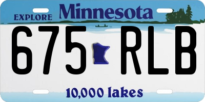 MN license plate 675RLB