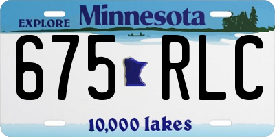 MN license plate 675RLC