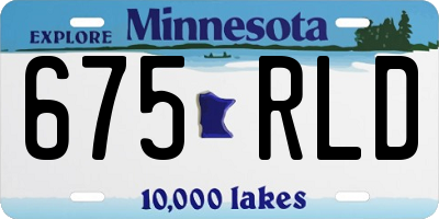 MN license plate 675RLD