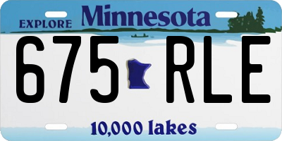 MN license plate 675RLE