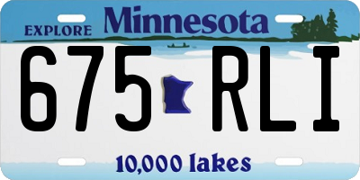 MN license plate 675RLI