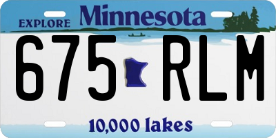 MN license plate 675RLM