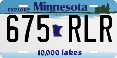MN license plate 675RLR