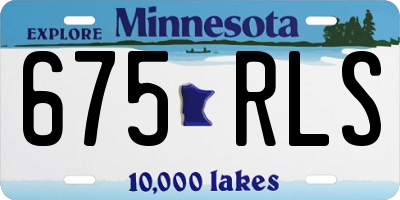 MN license plate 675RLS