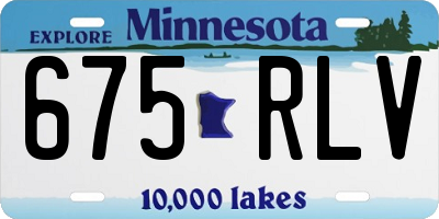 MN license plate 675RLV