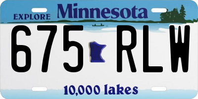 MN license plate 675RLW