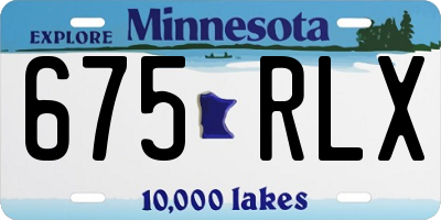 MN license plate 675RLX