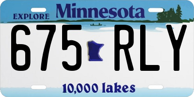 MN license plate 675RLY