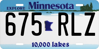 MN license plate 675RLZ