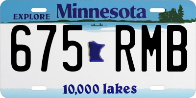 MN license plate 675RMB
