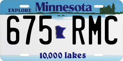 MN license plate 675RMC