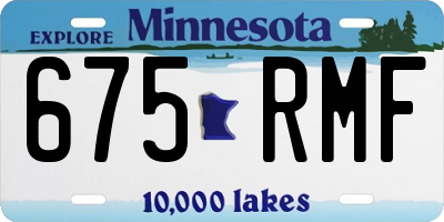 MN license plate 675RMF