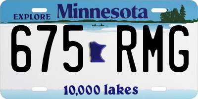 MN license plate 675RMG