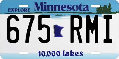 MN license plate 675RMI