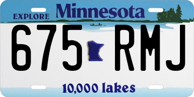 MN license plate 675RMJ