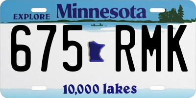 MN license plate 675RMK