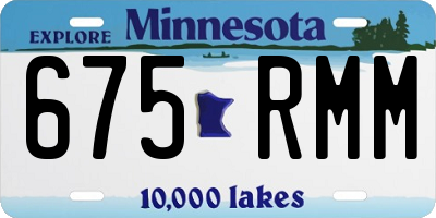 MN license plate 675RMM