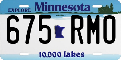 MN license plate 675RMO