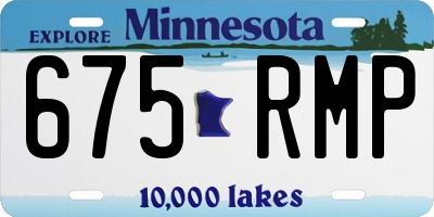 MN license plate 675RMP