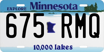 MN license plate 675RMQ