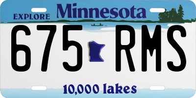 MN license plate 675RMS