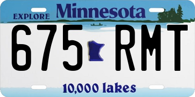 MN license plate 675RMT