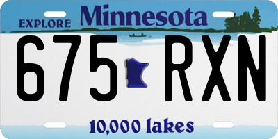 MN license plate 675RXN
