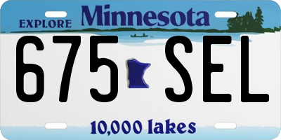 MN license plate 675SEL