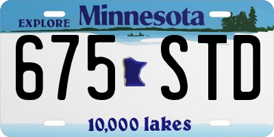 MN license plate 675STD