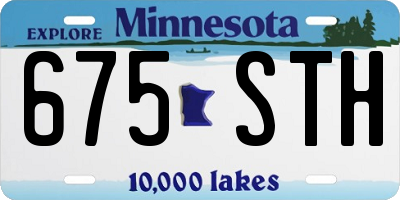 MN license plate 675STH