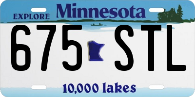 MN license plate 675STL