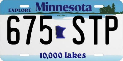 MN license plate 675STP