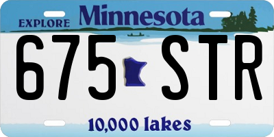 MN license plate 675STR