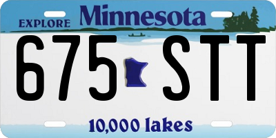 MN license plate 675STT