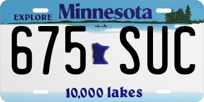 MN license plate 675SUC