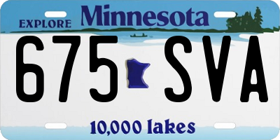 MN license plate 675SVA