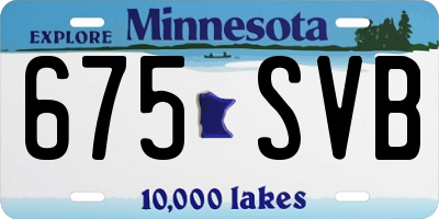 MN license plate 675SVB