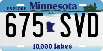 MN license plate 675SVD