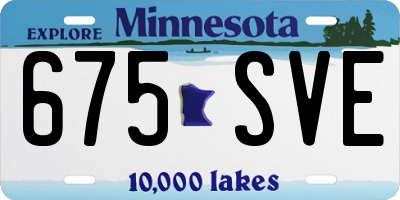 MN license plate 675SVE