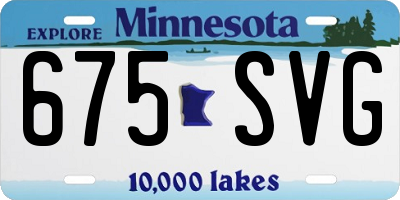 MN license plate 675SVG