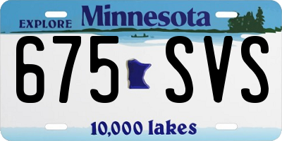 MN license plate 675SVS